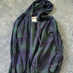 Garage hooded flannel